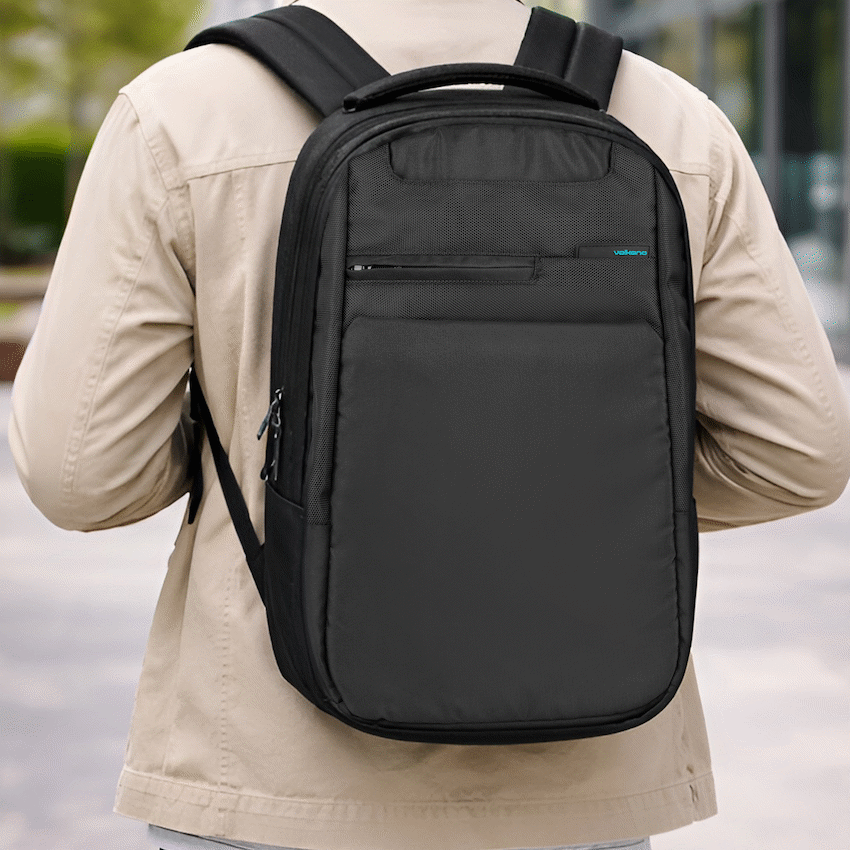 Volkano Suave 15.6" Laptop Backpack - Black/Turquoise | VK-7117-BKTQ