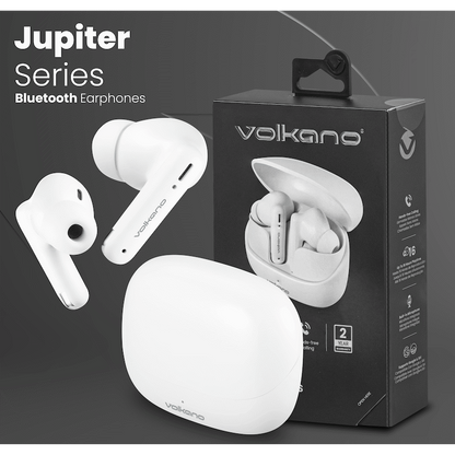 Volkano Jupiter Series TWS Earphones - White | VK-1158-WT