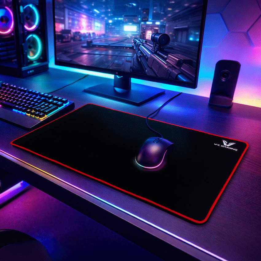 VX Gaming Battlefield series gaming mousepad - Extra large black/red - 550mm | VX-108-BKRD