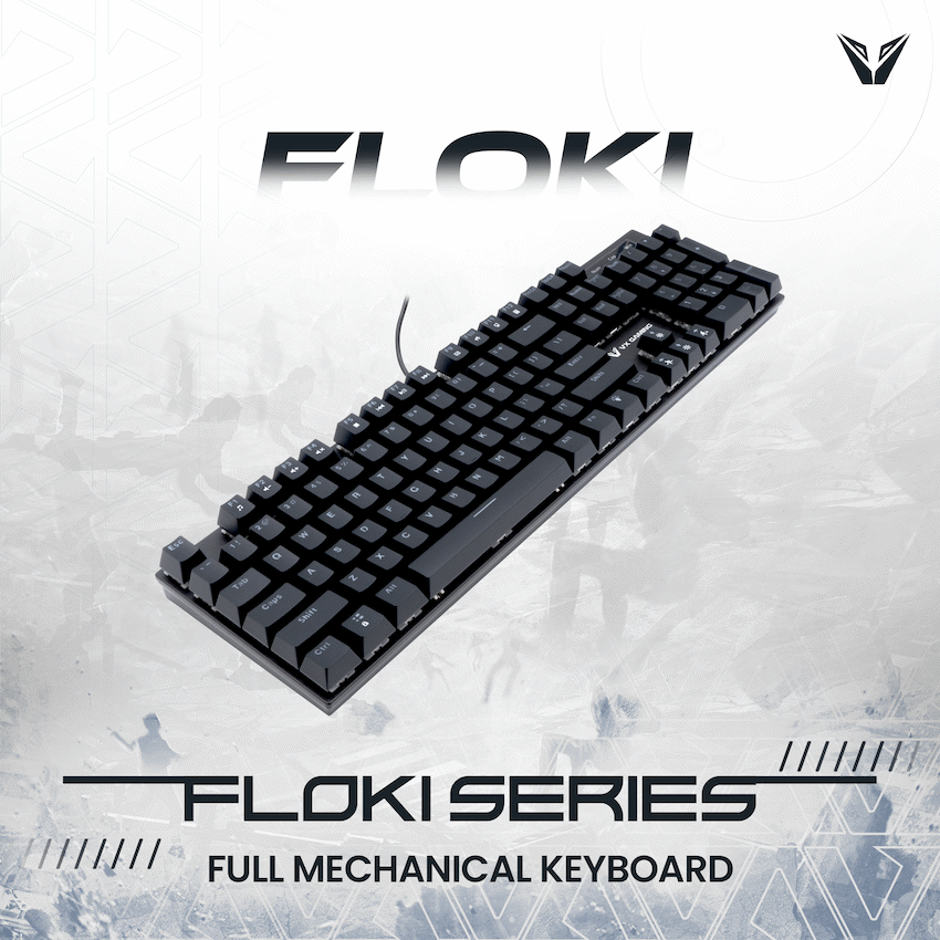 VX Gaming Floki RGB Full Mechanical Keyboard | VX-230-BK