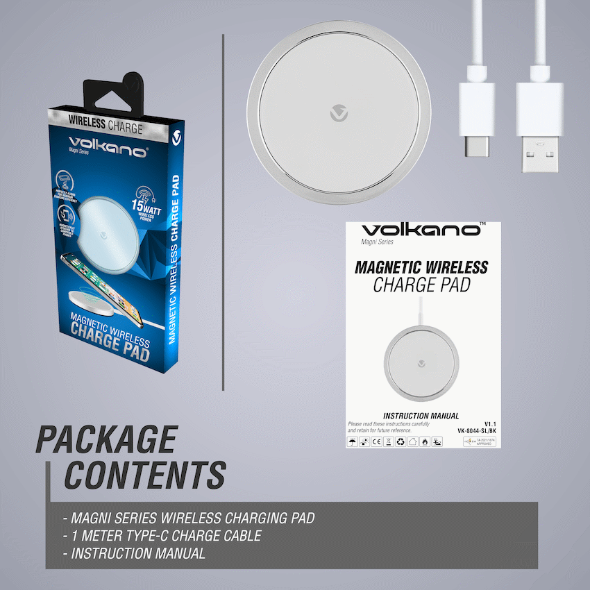 Volkano Magni Series MagSafe Wireless Charge Pad | VK-8044-SL