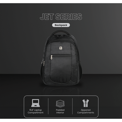 Volkano Jet Backpack 15.6" - Black | VL1020-BK