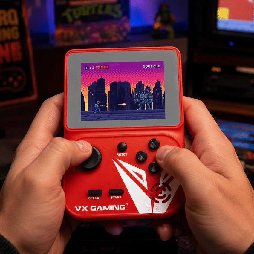 VX Gaming Nostalgia Series Handheld Retro Game Station with 4gb Micro SD - Red | VX-161-RD