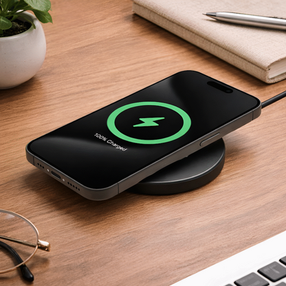 Volkano Magni Series Qi2.2 25W Wireless Charging Pad - Black | VK-8044-BK