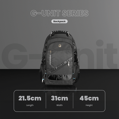 Volkano G-Unit Backpack - Black/Grey/Turquoise | VK-7027-BKGR