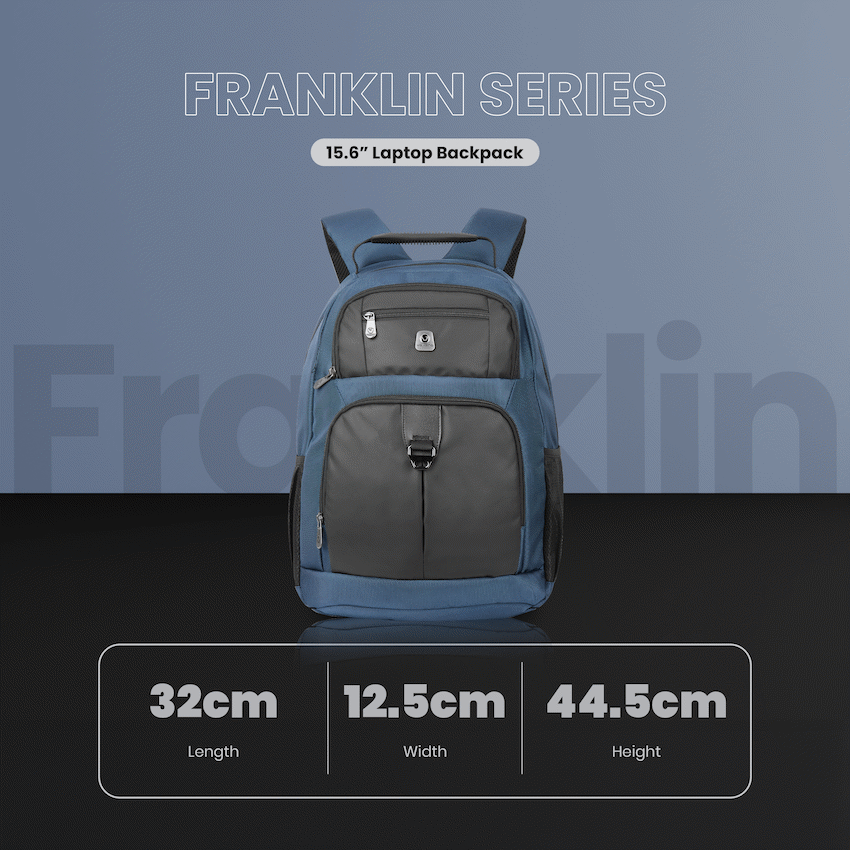 Volkano Franklin 15.6" Laptop Backpack - Navy/Black | VK-7144-NVBK