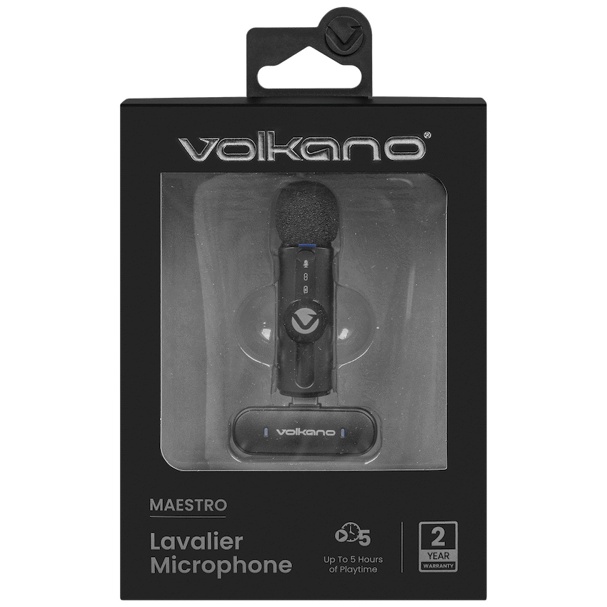 Volkano Maestro Series Lavalier Microphone | VK-30007-BK