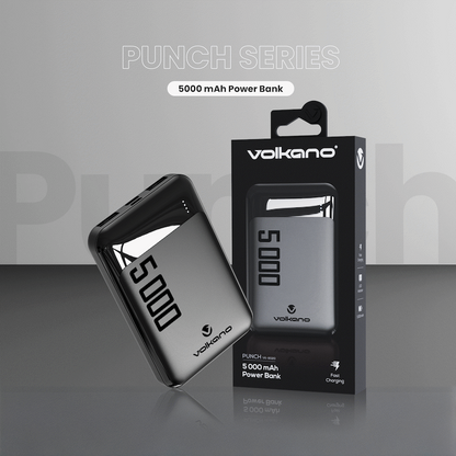 Volkano Punch Series 5000mah Power Bank | VK-9020-BK