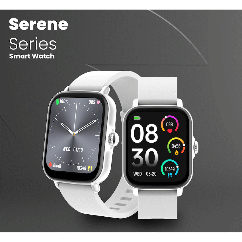 Volkano Active Tech Serene series Watch with heart rate monitor - Silver | VK-5072-SL[V2]
