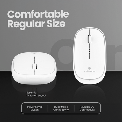 Volkano Coral series Bluetooth Wireless Mouse - White | VK-20304-WT