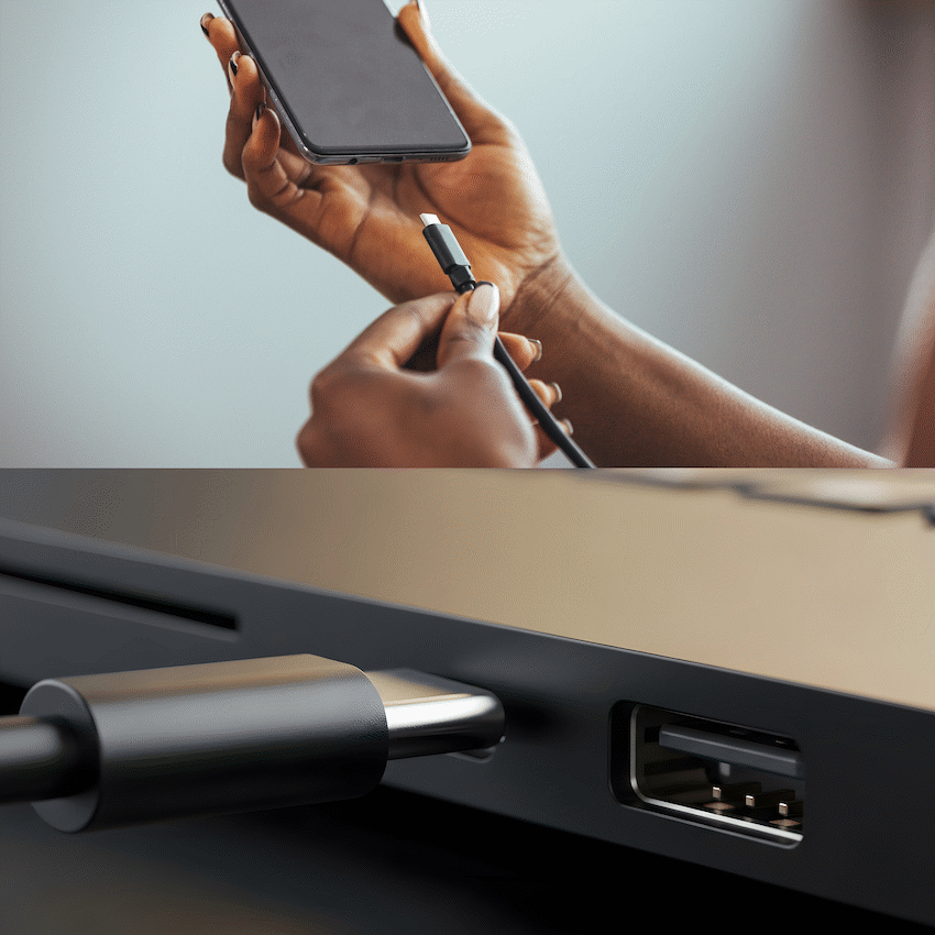 Volkano Brio Slimline series Type-C 65W Laptop Charger | VK-8053-BK