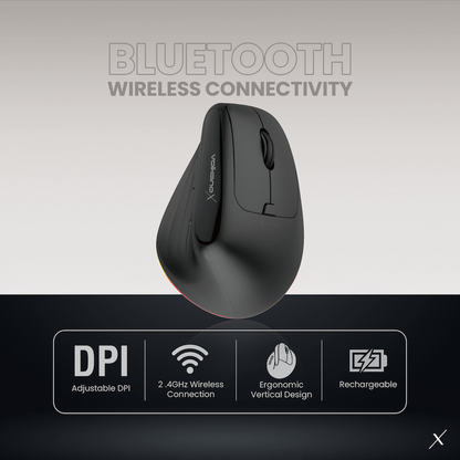 VolkanoX Aether Series Wireless Mouse With RGB | VKX-216-BK