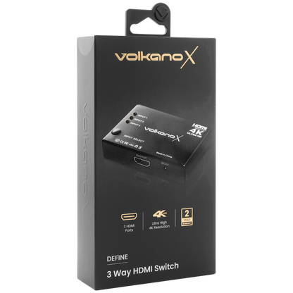 VolkanoX Define Series HDMI Switch 3-Way | VK-20211-BK