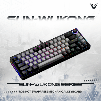 VX Gaming Sun-Wukong RGB Hot Swappable Mechanical Keyboard | VX-232-GYBK