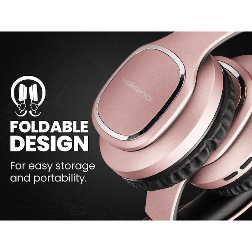 Volkano Phonic Series Bluetooth Full-Size Headphones - Rose Gold | VK-2002-GD