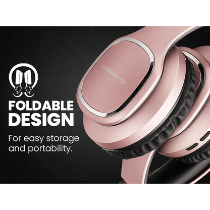 Volkano Phonic Series Bluetooth Full-Size Headphones - Rose Gold | VK-2002-GD