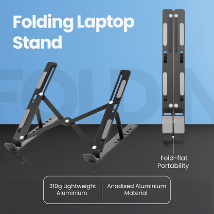 Volkano Chill series aluminium folding laptop stand | VK-8147-BK