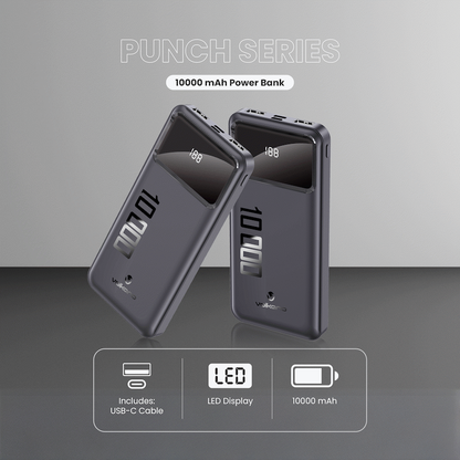 Volkano Punch Series 10000mah Power Bank | VK-9021-BK