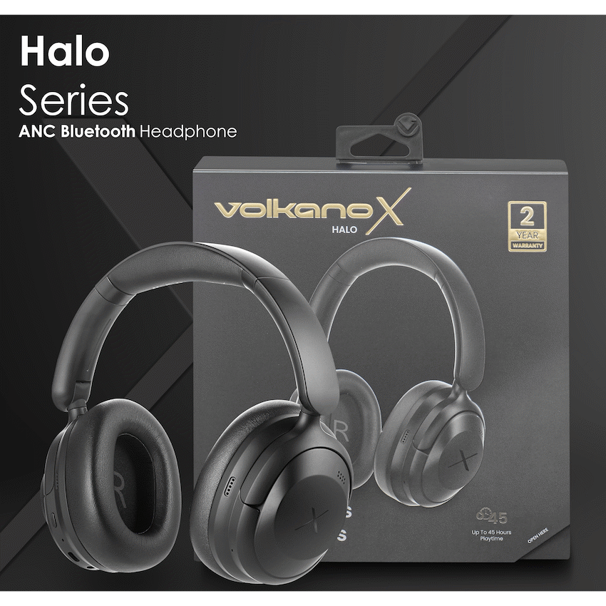 VolkanoX Halo ANC Bluetooth Headphone - Black | VKX-2009-BK