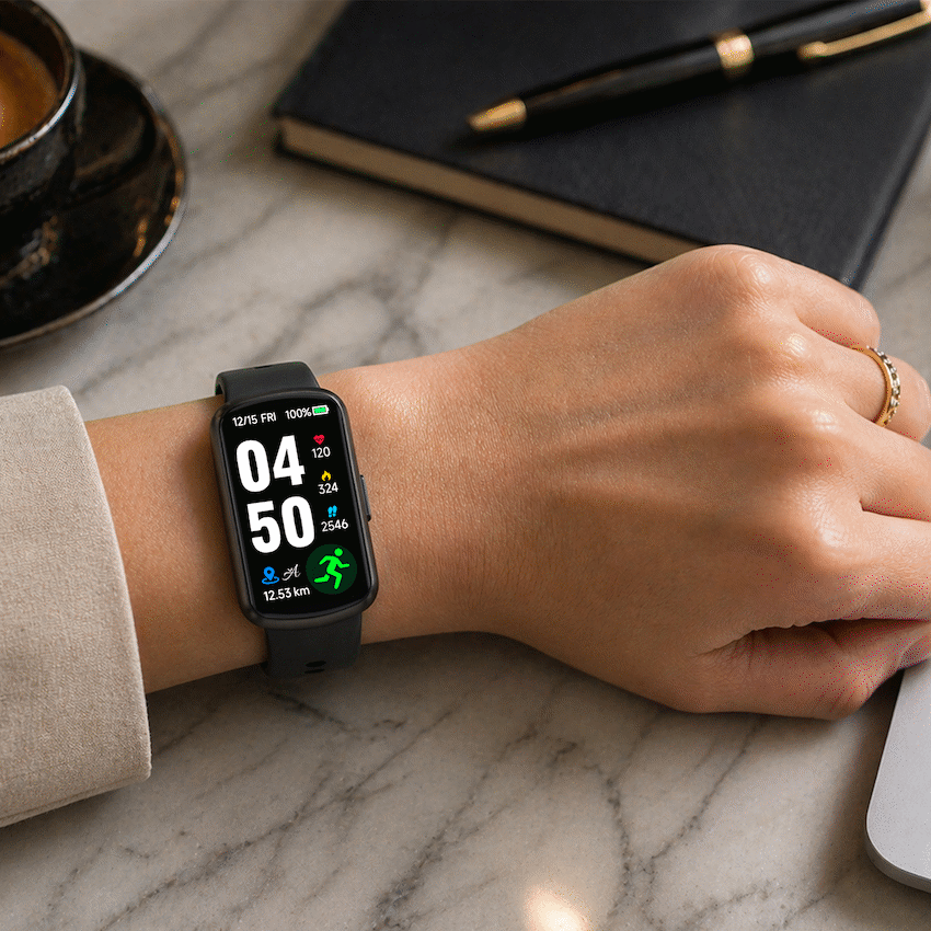 Volkano Ayla Collection Fitness Smartwatch - Black | VAC2-5103-BK