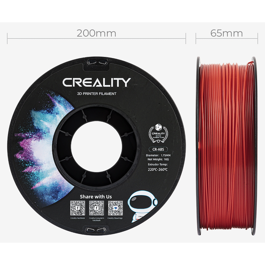 Creality 1.75mm ABS Filament - Red 1Kg | 3301020032