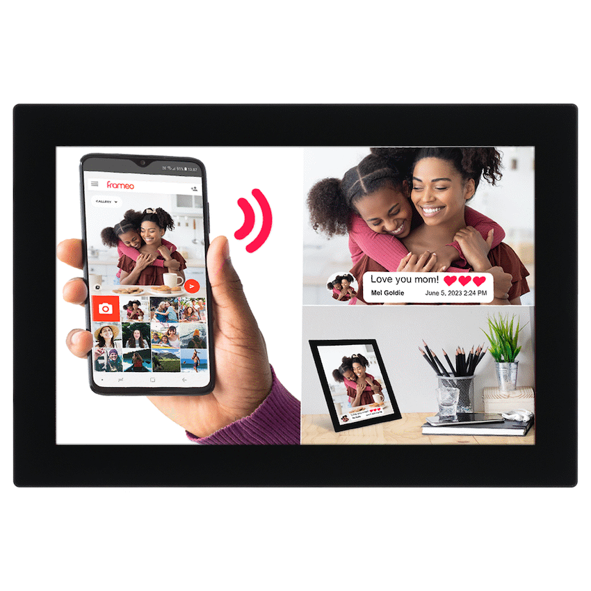 Volkano Scene Series 10.1" Smart Calendar And Digital Photo Frame with Built-In Frameo Software | VK-5150-BK