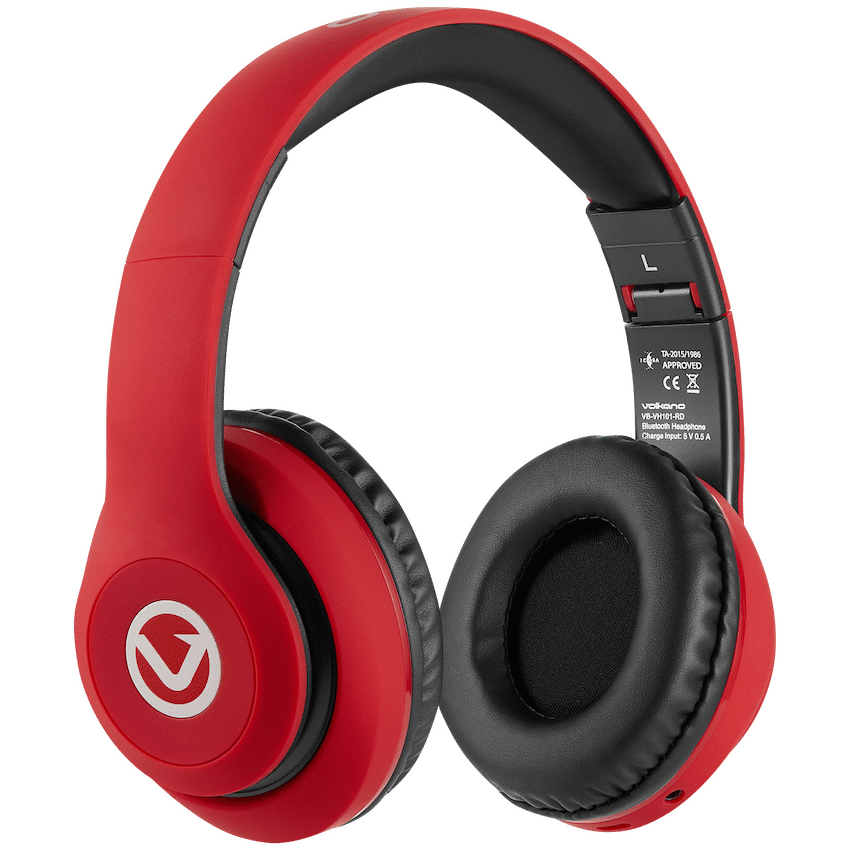 Volkano Impulse Series Bluetooth Headphones - Red | VB-VH101-RD