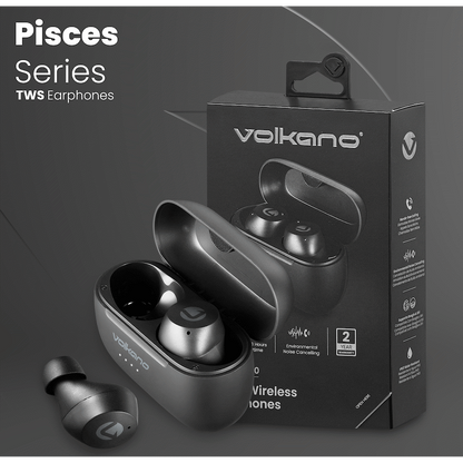 Volkano Pisces 2.0 Series TWS Earphones - Black | VK-1133-BK[V2]