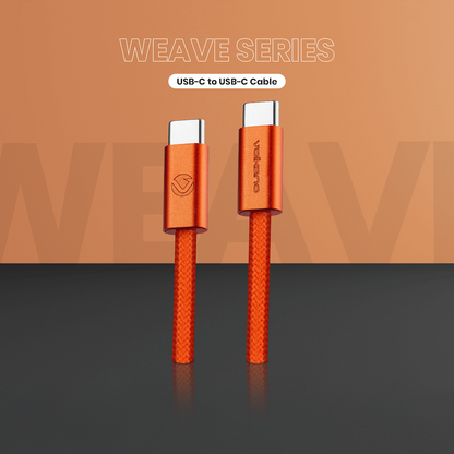 Volkano Weave Series 60w USB C to USB C 1.2m-Orange | VK-30260-OR