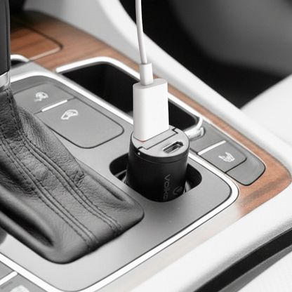 Volkano Obscurix Series 30w PD Dual USB-A and USB-C Ultra Small Car Charger | VK-8007-BK