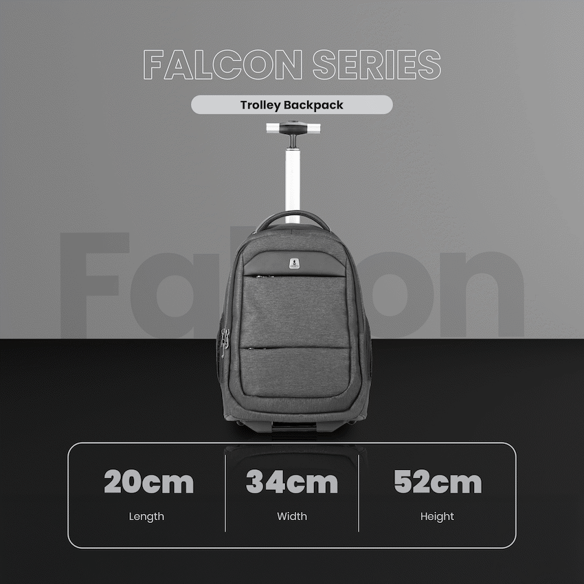 Volkano Falcon Trolley - Black Charcoal | VK-7133-CH