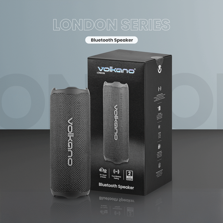 Volkano London Series Bluetooth Speaker - Black | VK-3145-BK