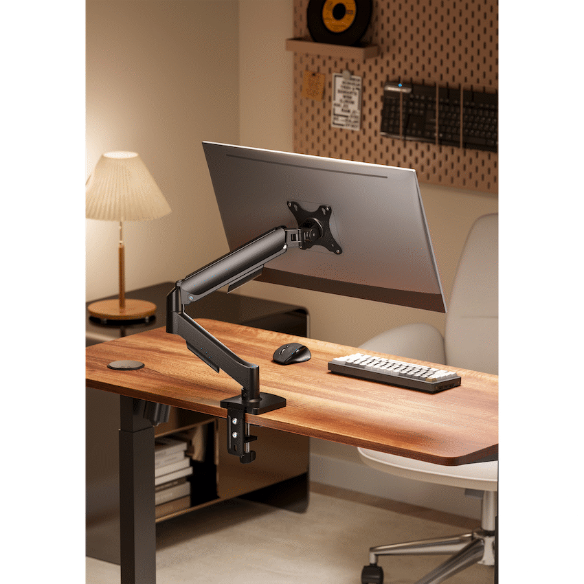 Volkano Steel Series Full Motion Single Monitor Desk Mount 17" - 32" | VK-4038-BK