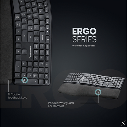 VolkanoX Ergo Bluetooth Wireless Keyboard | VK-20300-BK[V2]