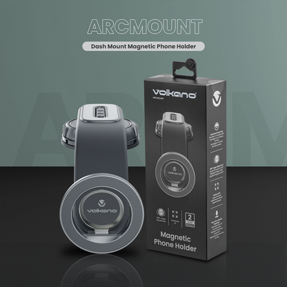 Volkano Arcmount Bendable Dash Mount Magnetic Phone Holder - Black | VK-5304-BK
