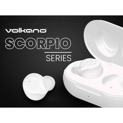 Volkano Scorpio Series True Wireless Earphones - White | VK-1121-WT