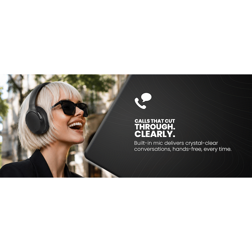 Volkano Odyssey ANC Bluetooth Wireless Headphone - Black | VK-2103-BK