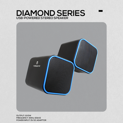 Volkano Diamond Series USB Speaker - Blue | VB-702-BLUE