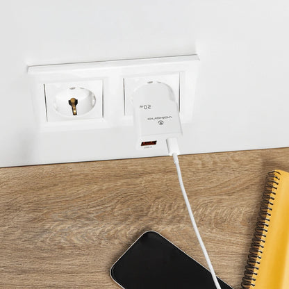 Volkano Mighty Series 20w Dual USB-A & USB-C GaN Wall Charger | Vk-8063-WT