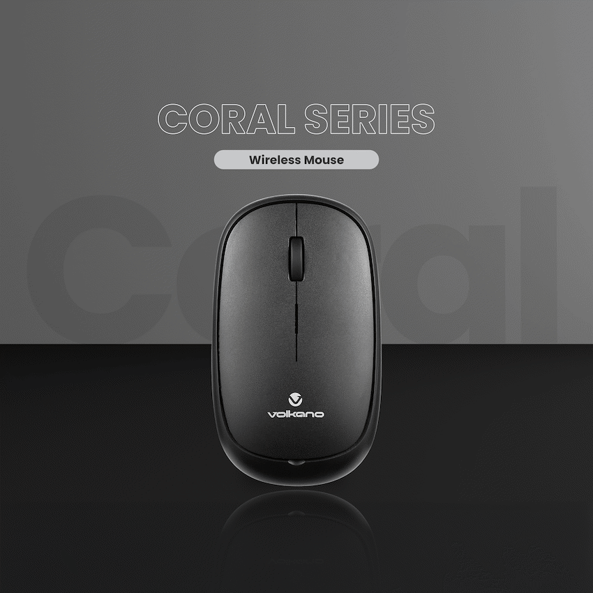 Volkano Coral series Bluetooth Wireless Mouse - Black | VK-20303-BK