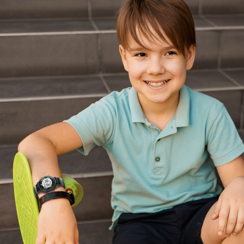 Volkano Kids Digital Watch with Apple Find My - 3ATM Waterproof (Anti-Lost) - Black | VK-5032-BLK