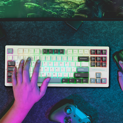 Volkano Gaming Obsidian X1 TKL Mechanical Tri-mode keyboard with Red switches | VG-210-BK