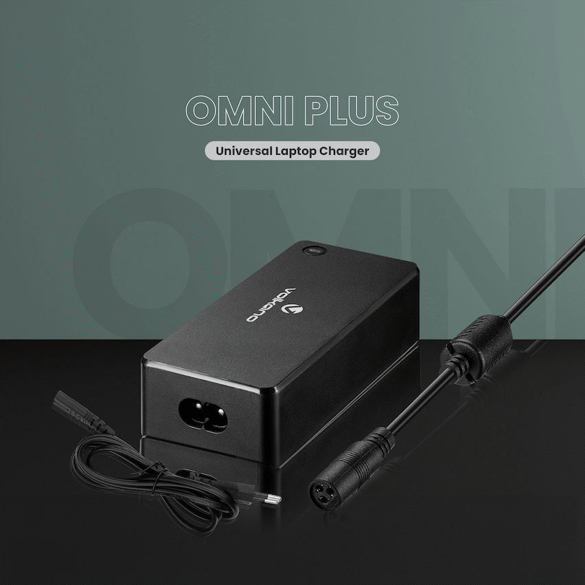 Volkano Omni Plus Universal 70W laptop charger with 12V out | VK-8047-BK