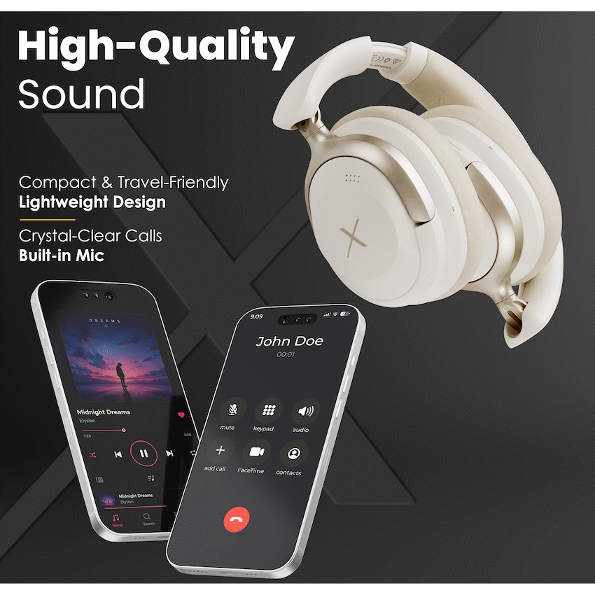 VolkanoX Halo ANC Bluetooth Headphone - Nude | VKX-2009-ND