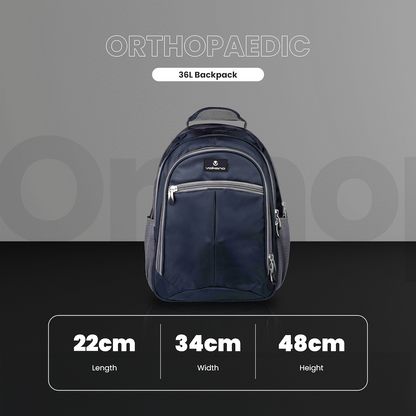 Volkano Orthopaedic Backpack 27L - Navy/Grey | VK-7093-NVGR