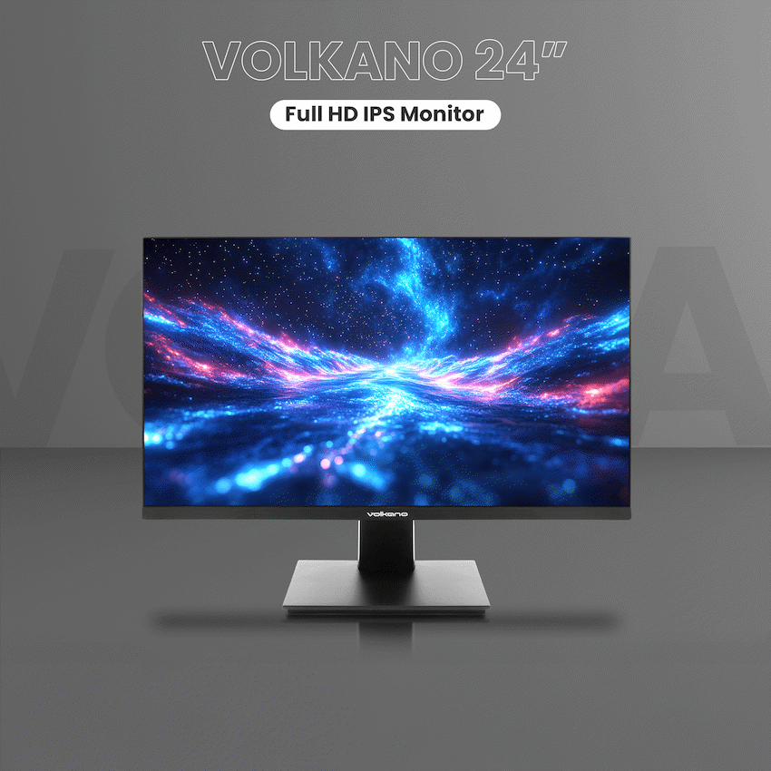 Volkano 24-inch Full HD IPS Monitor with HDMI/VGA, 100 Hz | VK-5602-BK