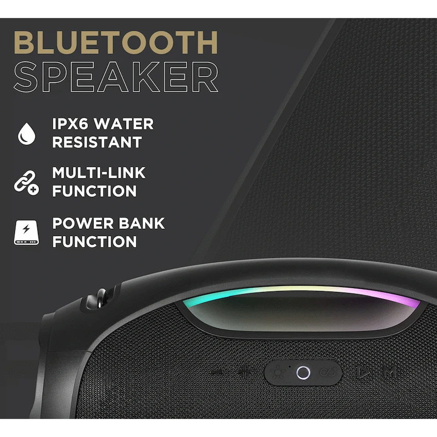 VolkanoX VXS400 Portable Bluetooth Speaker - Black | VKX-3005-BK