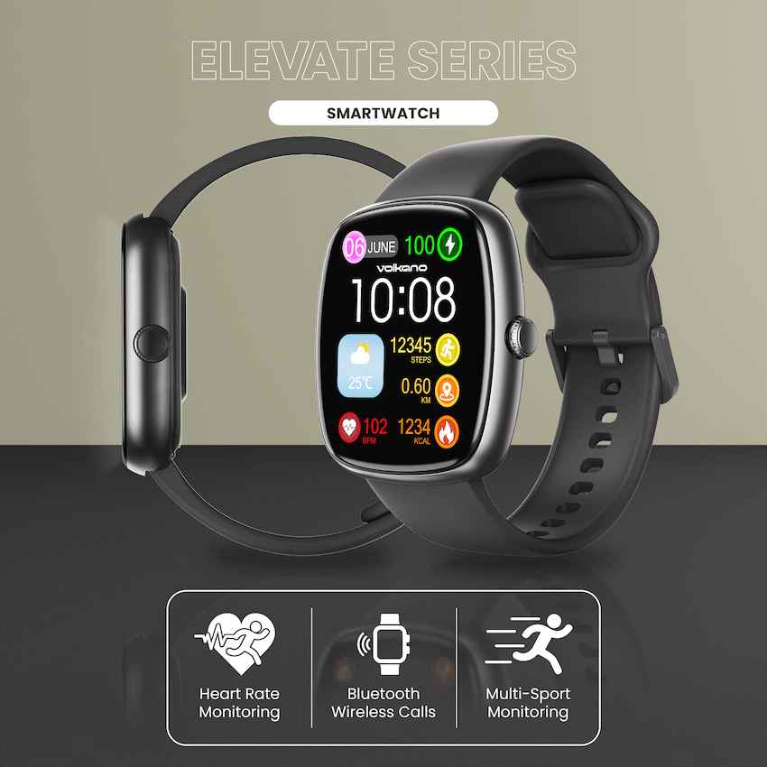 Volkano Elevate Series Smartwatch - Black | VK-5115-BK