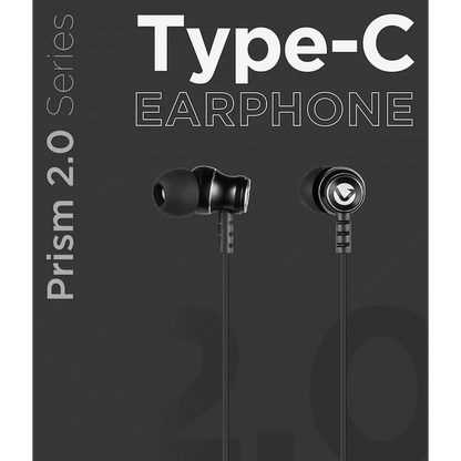 Volkano Prism 2.0 Series Type-C Earphone - Black | VK-1019-BK[V1]