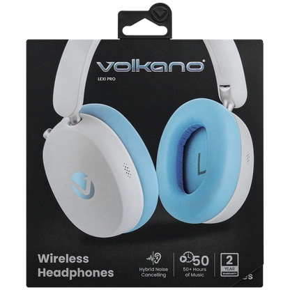 Volkano Lexi Pro Hybrid ANC Headphones - Blue/Cream | VK-2005-BL